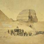 image for Samurai pose in front of the Sphinx, 1864.