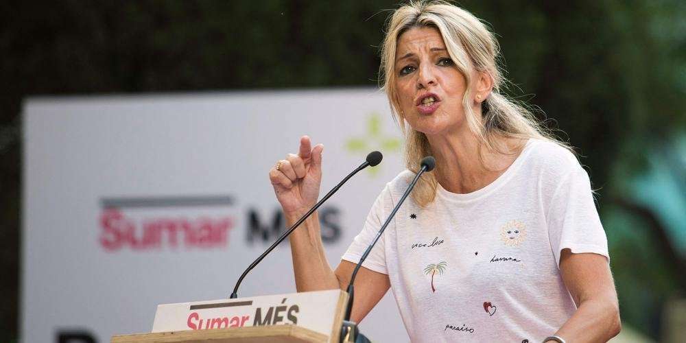 image for Spanish Deputy Prime Minister declares that 'Palestine will be free'', uses 'From the river to the sea' antisemitic slogan
