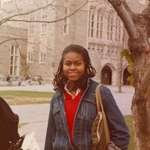 image for Michelle Obama as a young student at Princeton University in the early 1980s