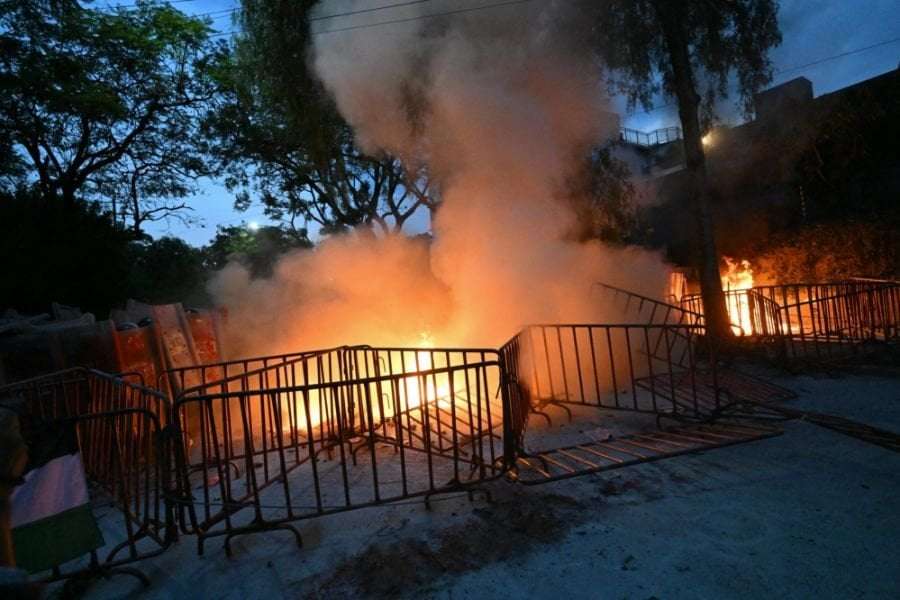 image for Rioters set fire to Israeli embassy in Mexico City