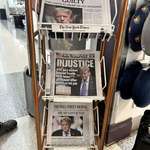 image for Three different headlines. Newark Airport, 5/31/24