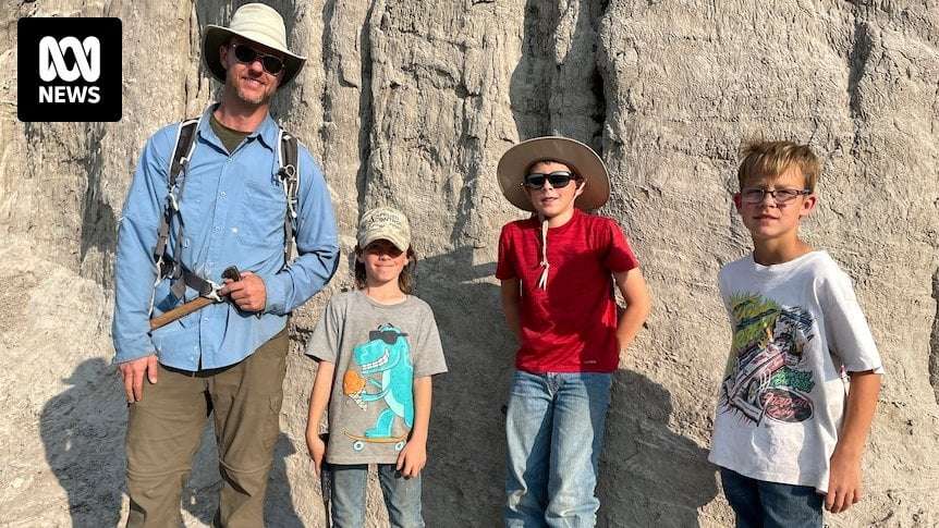 image for Three young boys left 'completely speechless' after finding a T-rex fossil in North Dakota Badlands