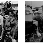 image for First pic an Unarmed Irish Woman mocks a Member of the British Army. Second pic she is assaulted.
