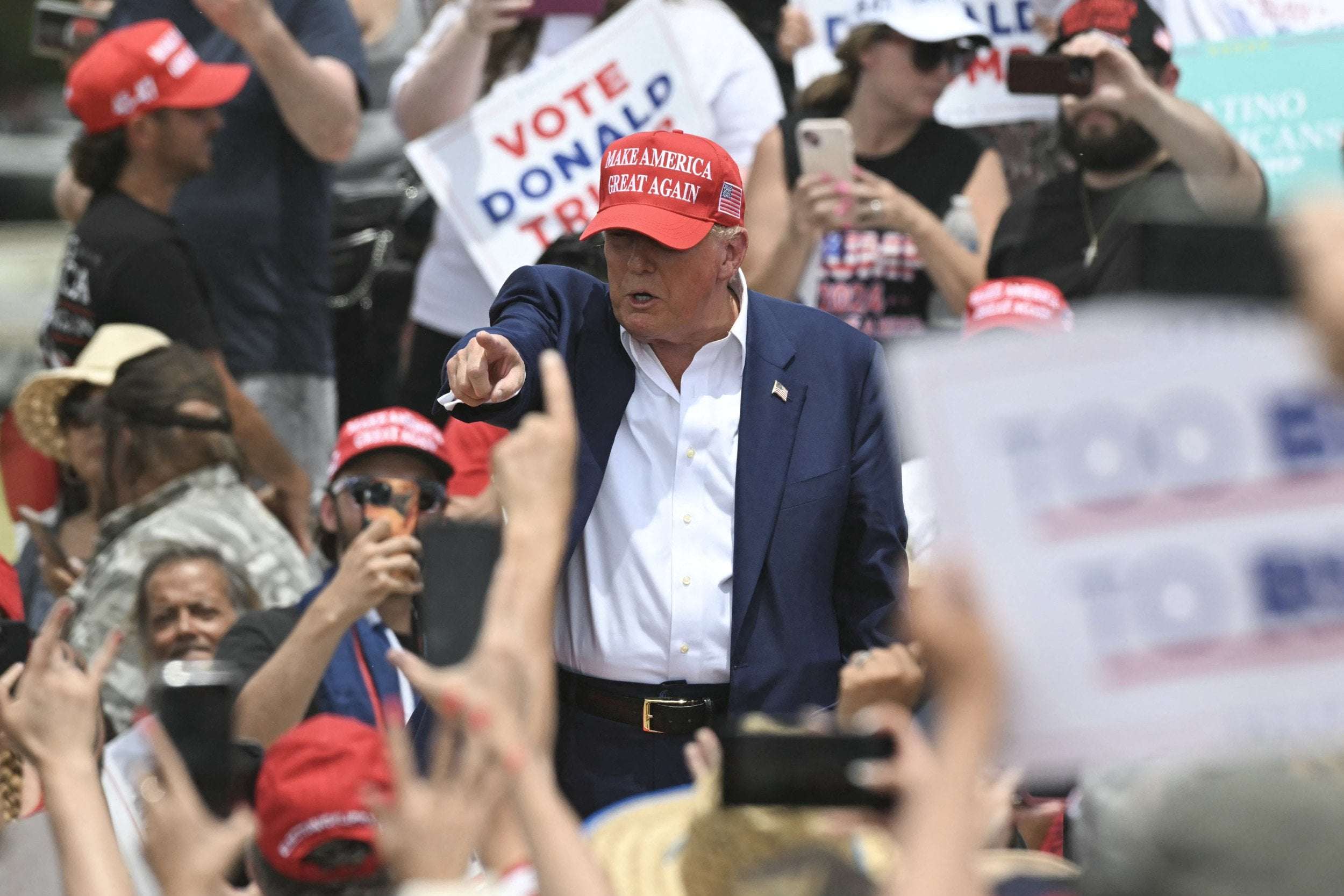 image for Donald Trump Supporters Leave Rally During Middle of Speech, Video Shows