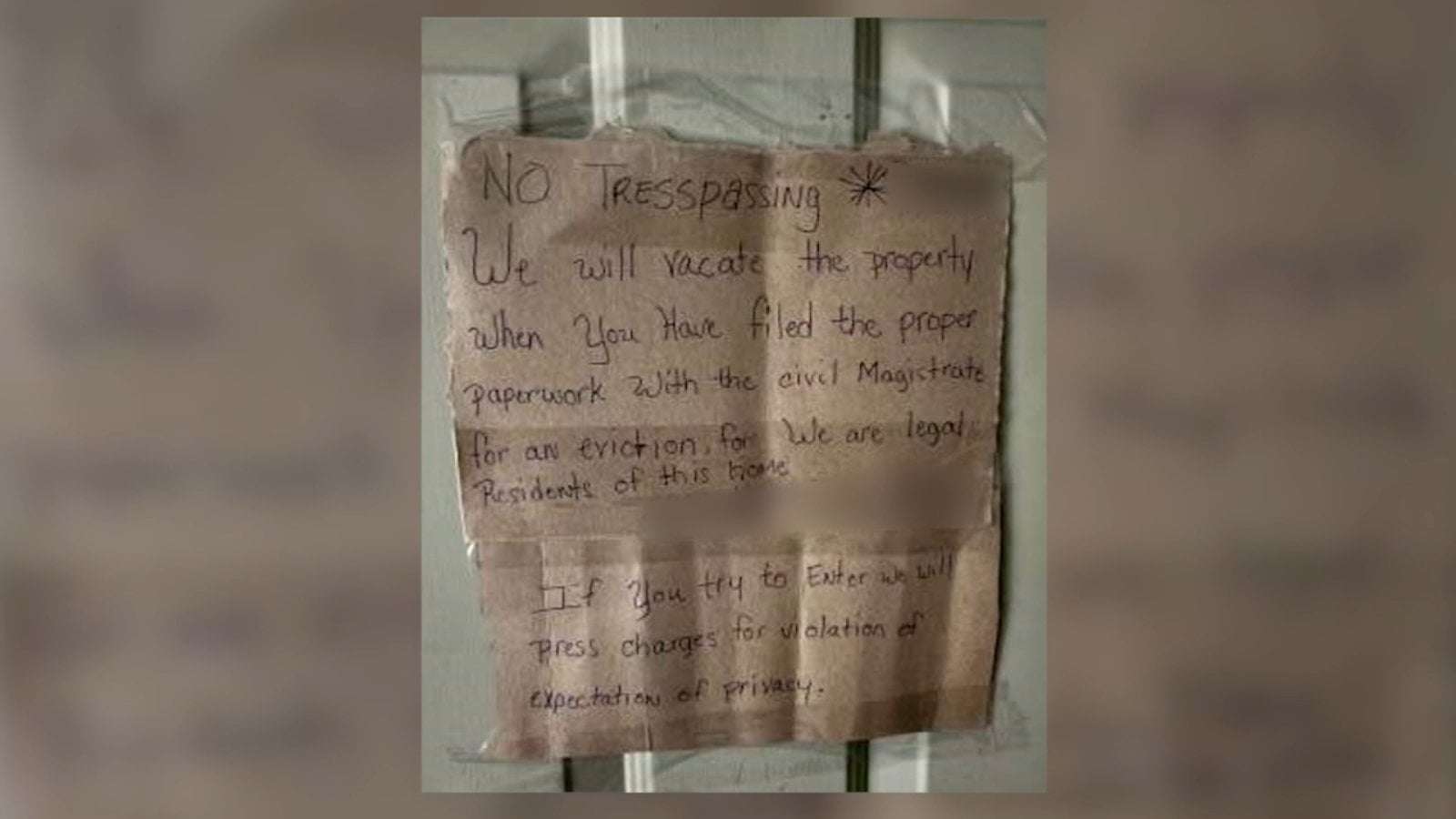 image for Airbnb renters refuse to leave, put up no trespassing sign on North Carolina woman's property