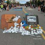 image for Our 3D “101 Dalmatians” artwork at a chalk festival in Minnesota