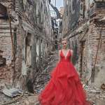 image for Dress & Debris: Graduation Photo Captures Ukraine's Pain