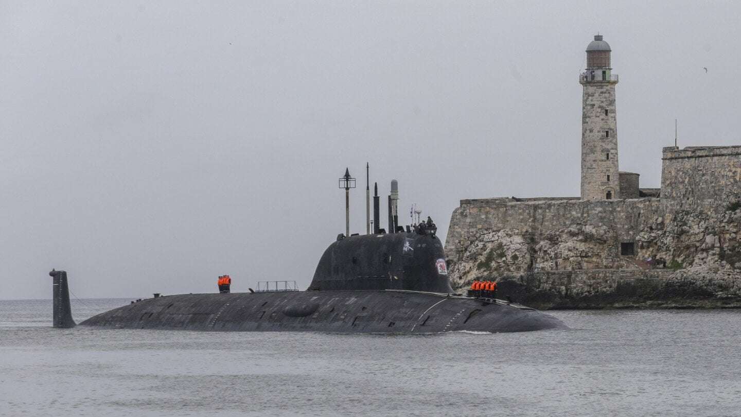 image for US submarine pulls into Guantanamo Bay a day after Russian warships arrive in Cuba