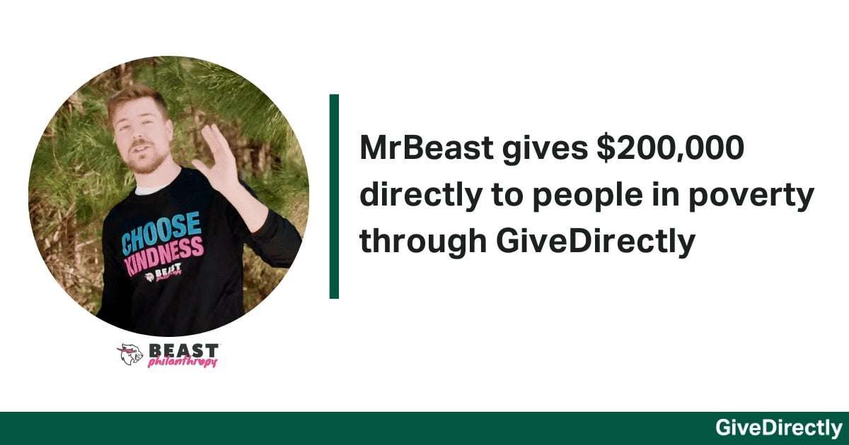 image for MrBeast gives $200,000 directly to people in poverty