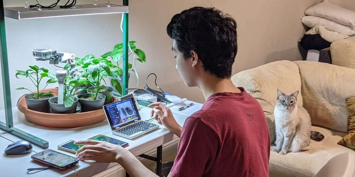 image for My son's video game habit worried me but it fueled his interest in coding, robots, and AI. At age 16, he won $55,000 at a science fair.