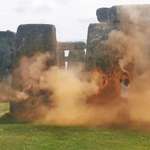 image for Stonehenge covered in Orange Powder ahead of the Summer solstice by Just Stop Oil
