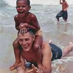 image for Barack Obama with his grandfather (1965).