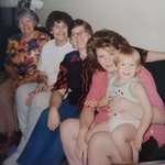image for 5 generations! My great grandma, grandma, mom, me and my late son in approx 1992