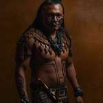 image for Native Mayan from Yucatan  wearing traditional accessories and body paint.