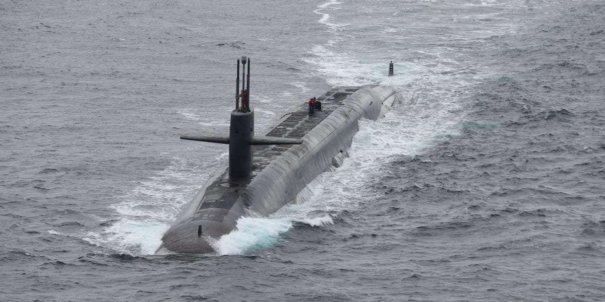 image for US nuclear submarine surfaces off Norway in rare flex