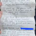 image for Founds this note hidden while rock climbing at the Badlands, South Dakota