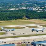 image for Saw both Air Force Ones while flying out this morning. They’re identical and backups to each other.