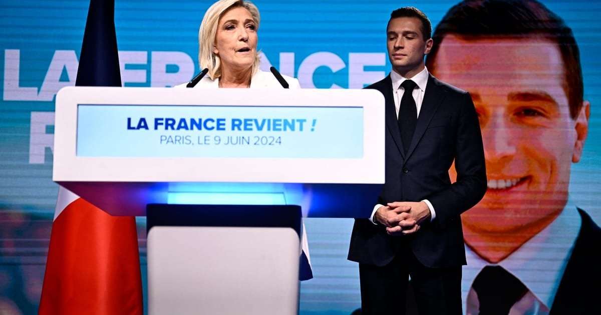 image for Le Pen’s far right set for big win in first round of French election