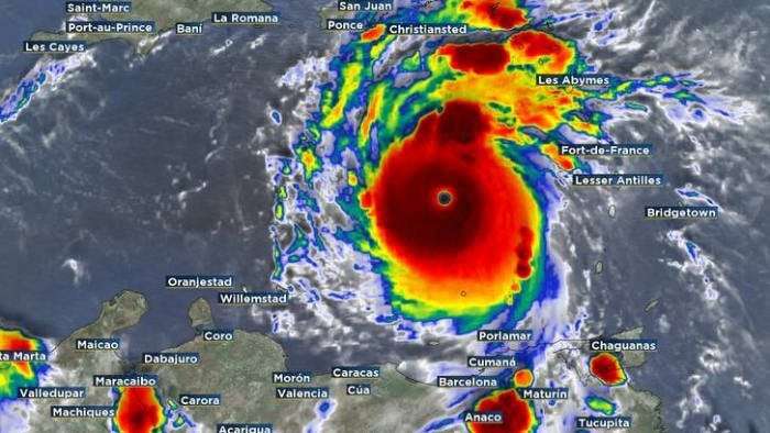 image for Hurricane Beryl strengthens into a Category 5 storm, earliest on record
