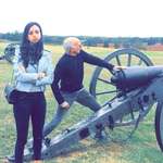 image for Larry David turns 77 today, here's a picture of him and his daughter on a Civil War battlefield.