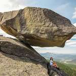 image for An incredible hanging stone in the Sayan mountains of Siberia