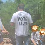 image for Man's Trump shirt at the zoo on July 4th