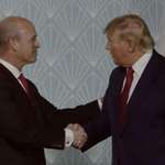 image for Trump with a man he doesn’t know (Kevin Roberts, the driving force behind Project 2025)