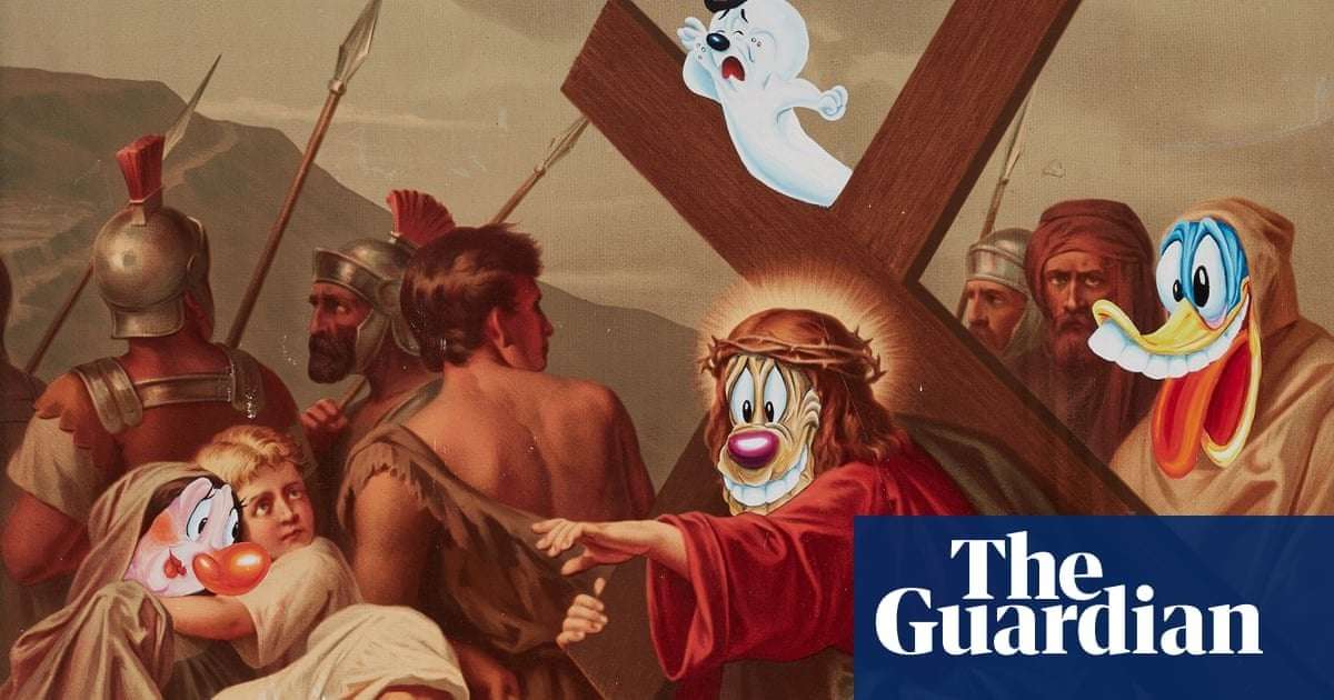image for Artwork featuring Christ overlaid with Looney Tunes characters removed by Sydney council after threats of violence