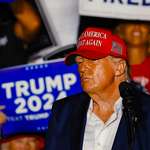 image for Trump seethes causing his bronzer to drip off, July 9, in Florida