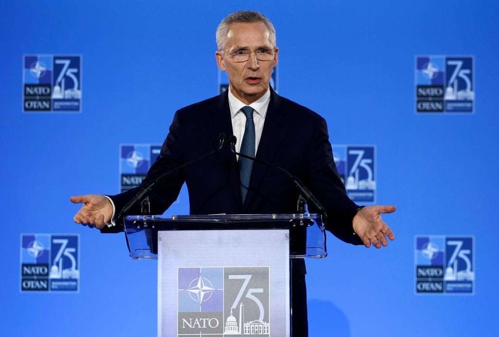 image for Ukraine has right to strike military targets within Russian territory, Stoltenberg says