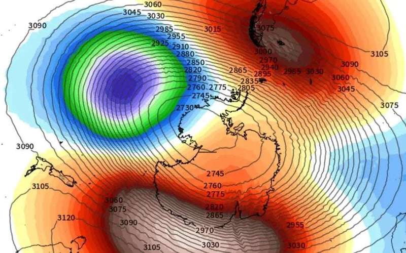 image for Rare Sudden Stratospheric Warming event detected over Antarctica