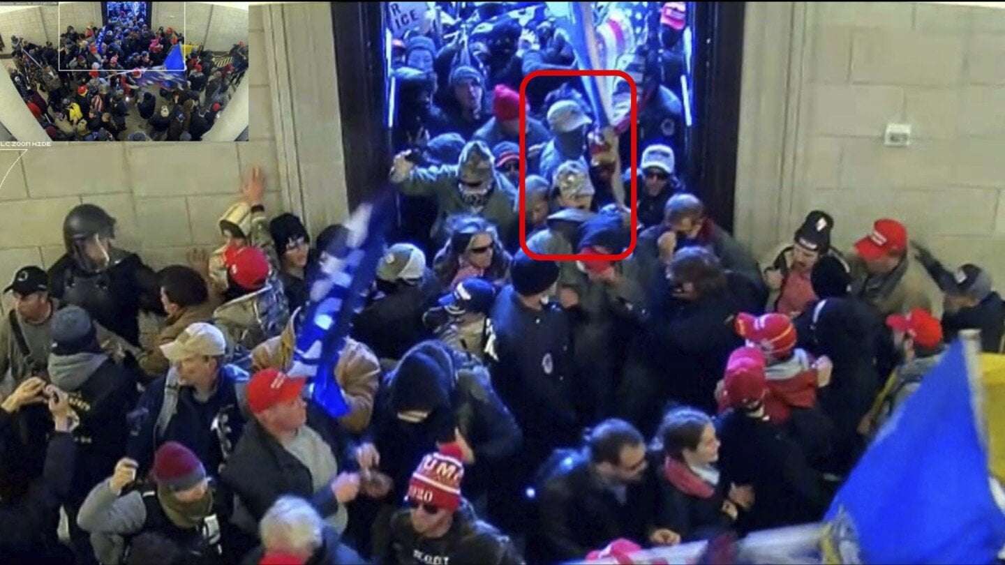 image for Marine accused of flashing a Nazi salute during the Capitol riot gets almost 5 years in prison