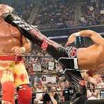 image for Hulk Hogan receiving a Super Kick from Shawn Michaels