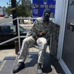 image for Fake security guard at a Mexican restaurant in Tecate, Mexico.
