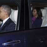 image for Prince Philip takes US President, Barack Obama, his wife, Michelle, and Queen Elizabeth for a drive