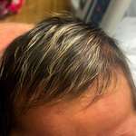 image for My child that was born last week has natural blonde highlights.