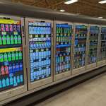 image for They started replacing the refrigerator doors with LED screens at my local Supermarket