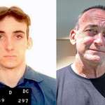 image for Robert DuBoise upon his arrest age 18, and on the day DNA freed him from prison 37 years later.