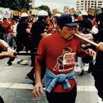 image for Los Angeles Police Beat a Justice for Janitors Protester in Century City, 1990