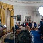 image for President Biden's family watches as he addresses the nation after leaving race.
