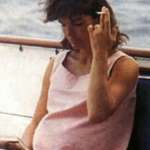 image for Pregnant Jackie Kennedy enjoying a cigarette, 1963