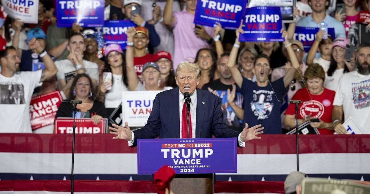 image for Watch: Trump Fumbles Big-Time Trying to Attack Kamala Harris