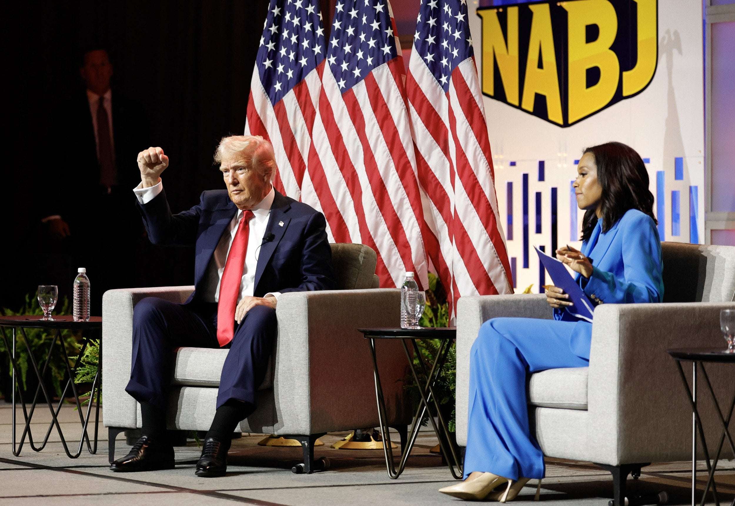 image for Donald Trump's Black Journalist Event Implodes as Kamala Harris Wins Voters