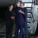 image for President Biden and Vice President Harris greet Evan Gershkovich after he lands back in the USA
