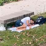 image for Swimming gold medalist Ceccon sleeping in the park. He criticised the lack of A/C inside the Village