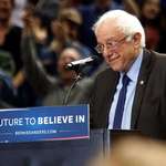 image for The moment a little bird landed on Bernie's podium