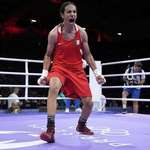 image for Imane Khelif after clinching bronze medal