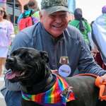 image for Tim Walz with his dog, called Scout