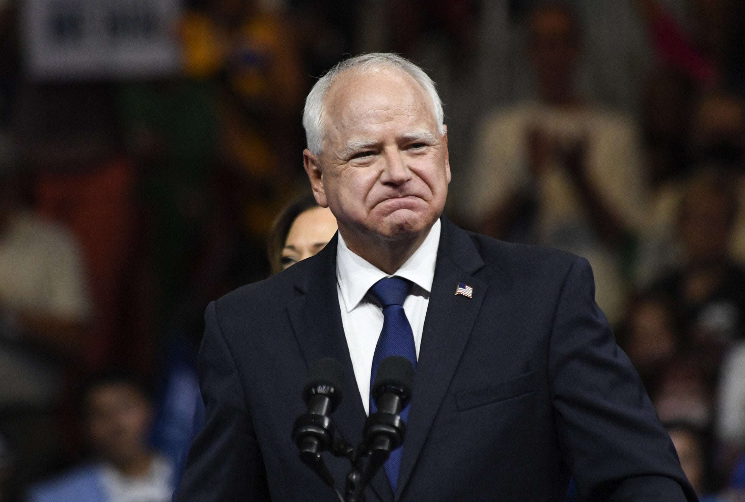image for Tim Walz Suddenly Stops Campaign Rally After Noticing Someone Needs Help