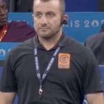 image for A referee wearing Tokyo 2020 whistle at the Paris 2024 Olympics